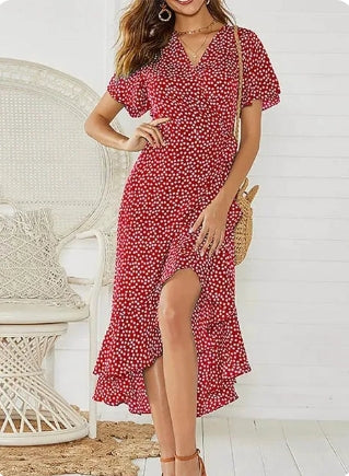 Vestido Maxi Estampado Floral Feminino